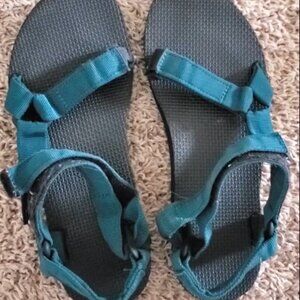 Teva Size 9 Green & Black Sport Sandals